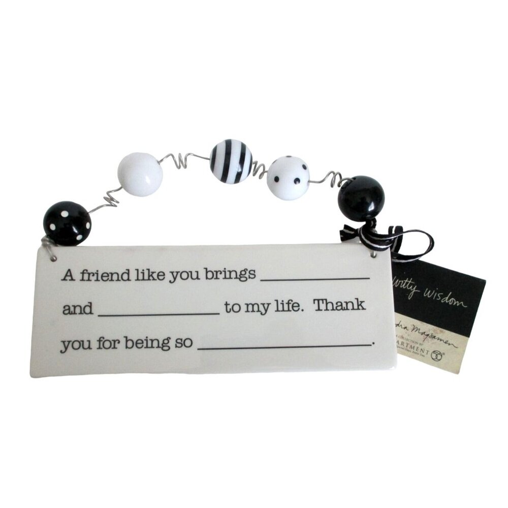 Sandra Magsamen Witty Wisdom Wall Plaque Ornament Personalize Gift